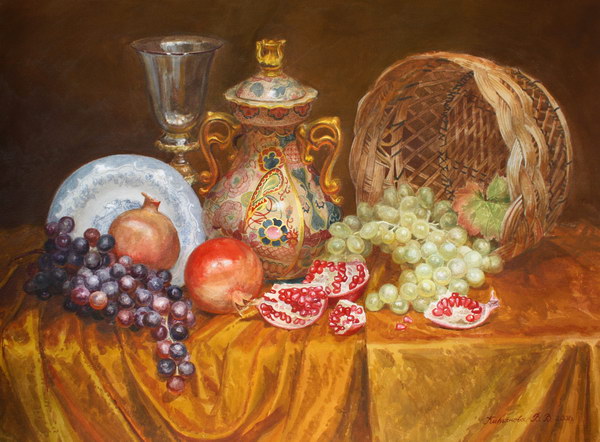 Victoria Kiryanova. Fruit and chinese vase, 2008