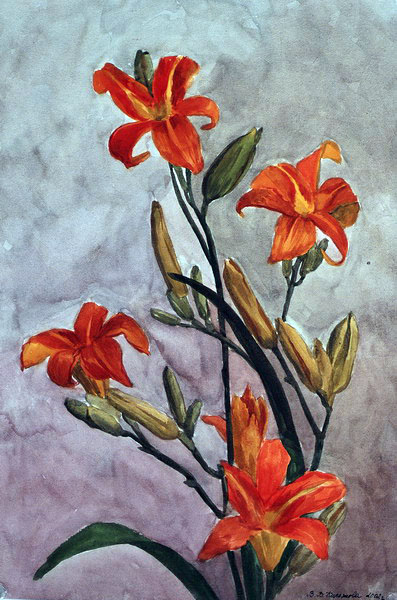 Victoria Kiryanova. Flame-coloured lilies, 2001