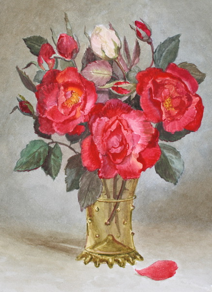 Victoria Kiryanova. Crimson roses, 2014