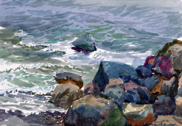 Victoria Kiryanova. Sea. Stones, 2005
24x32 ��; this picture is not for sale