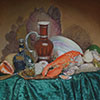 Still life with old glass and oysters, 2016
76x76 см; картина не продается