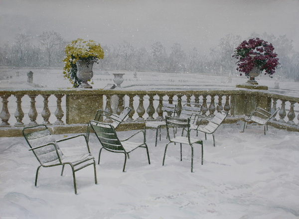 Victoria Kiryanova. Snow. The Luxembourg Gardens, 2013
